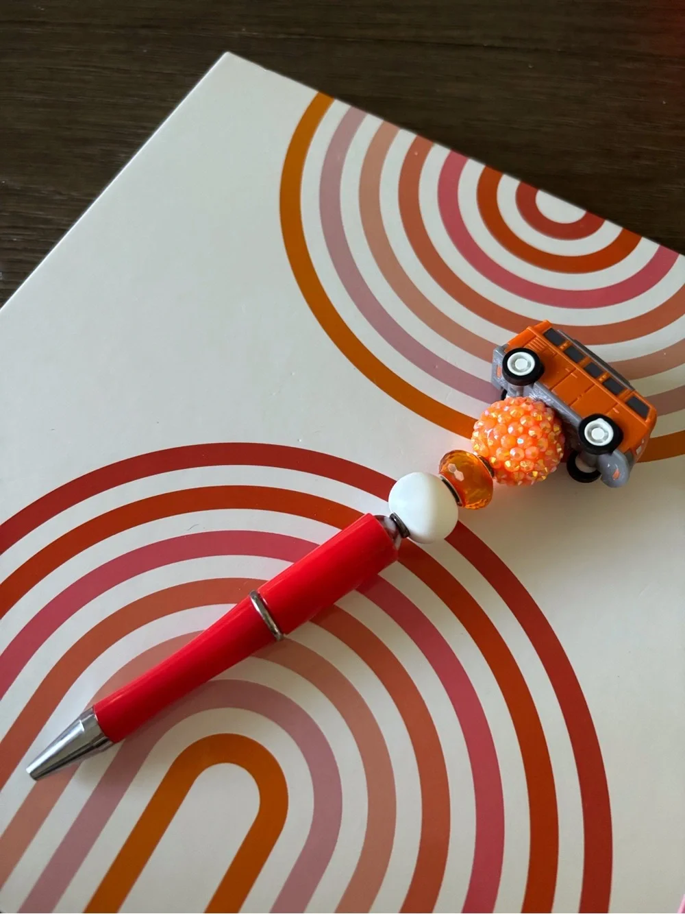 Large Trucks: Vintage Bus Handmade Beaded Pen